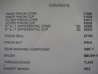 Differenziallager Kit - R+P Bearing Kit  DANA 44  80-02